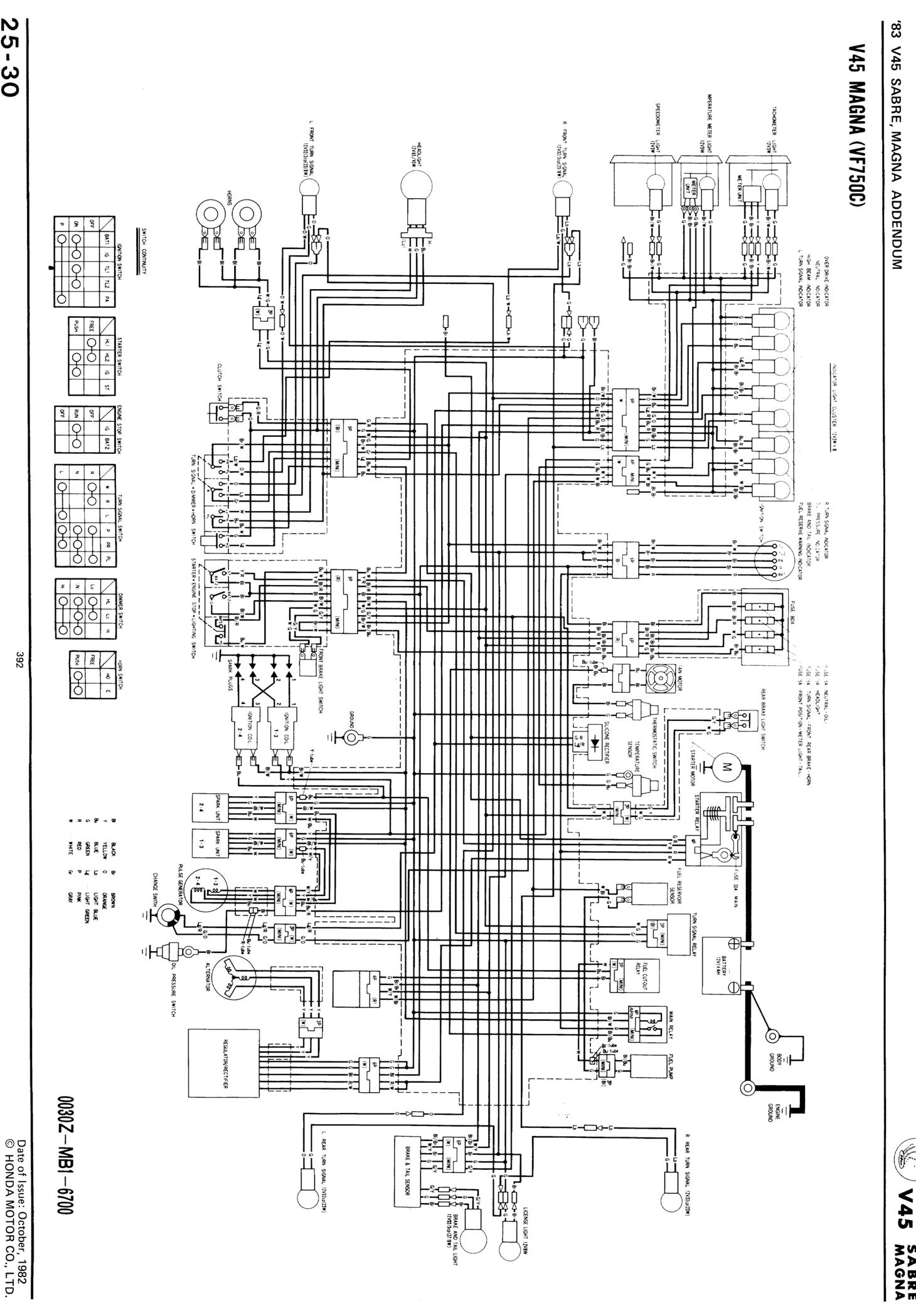 1983 Honda v45 magna wiring diagram #2